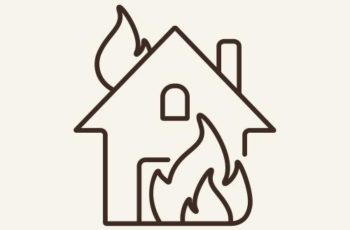 płonący dom